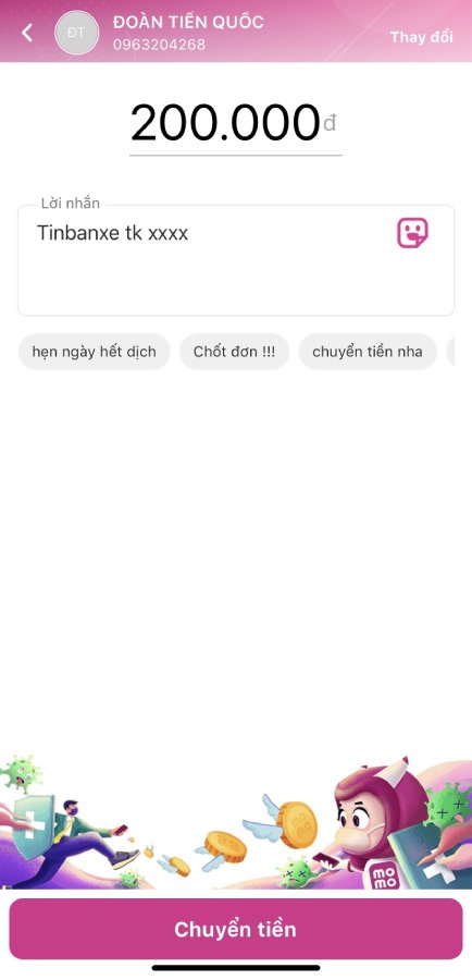 chon so tien theo dung han muc da chon ban tiep tuc dien noi dung tin ban xe